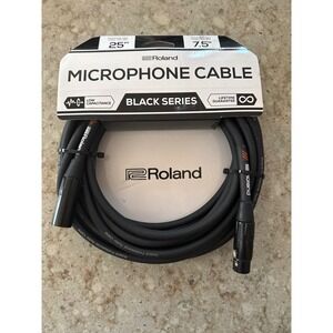 Roland RMC-B25 Black Series Microphone Cable 25ft XLR Male to XLR Female NEW